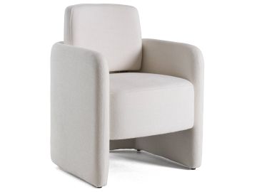 Hermosa - Modern White Fabric Dining Chair