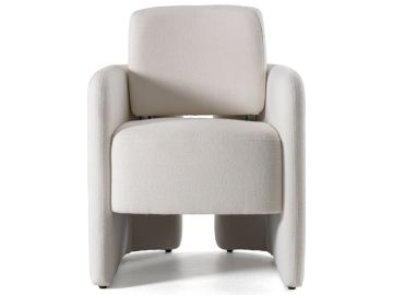 Hermosa - Modern White Fabric Dining Chair