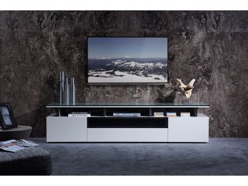 Hurst Contemporary Grey Gloss TV Stand