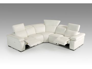 Lamod Italia Hyding - Italian Modern White Leather Sectional Sofa