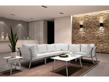 Ibiza Outdoor White Sectional Sofa Set