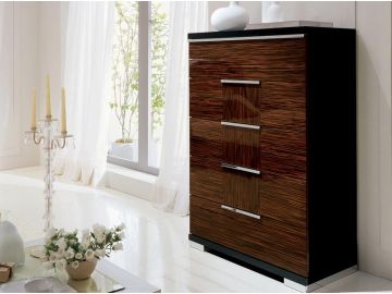 ALF Stromboli - Italian Modern Ebony Queen Bed