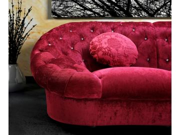 Cosmopolitan Mini Red Fabric Sectional Sofa