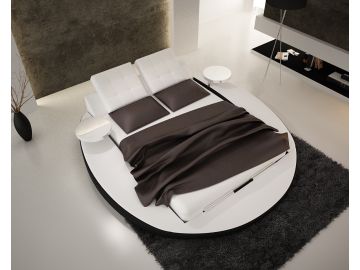S609 Contemporary White Eco-Leather Bed