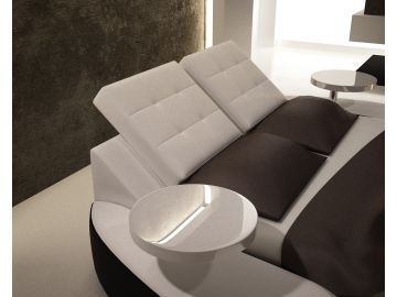 S609 Contemporary White Eco-Leather Bed