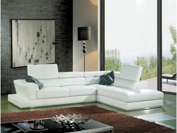 8017 Modern White Bonded Leather Sofa Set