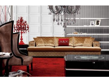 AX003 Transitional Velvet Fabric Sofa Set