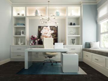 Soul Modern Contemporary Office Desk w/ Attached Cabinet