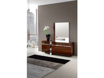 ALF Roma Italian Modern Walnut Eastern King Bedroom Set