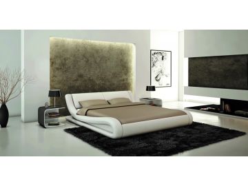 J214 Contemporary Eco-Leather Bed