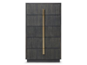 Hortman - Sample - Distressed Black + Brass Chest