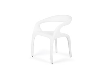 Jaden Contemporary White Leatherette Dining Chair