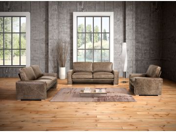 Lamod Italia Java Modern Taupe Italian Leather Sofa Set