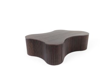Jessie - Modern Smoked Oak Freeform Coffee Table