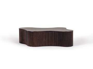 Jessie - Modern Smoked Oak Freeform Coffee Table