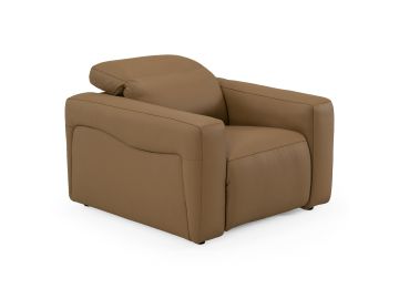 Jessop - Modern Brown Leather Recliner Chair