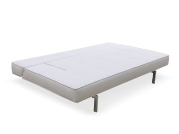 Divani Casa Coolidge Modern White Leatherette Sofa Bed