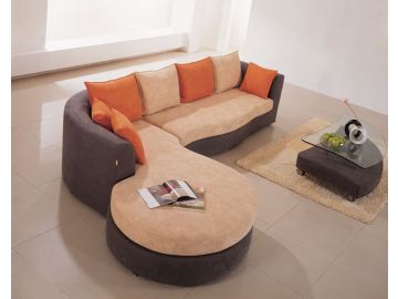K 66A Contemporary Fabric Sectional with Coffee table