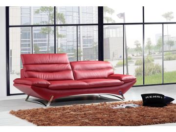 K8492 Modern Red Leather Sofa Set