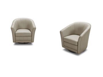 Divani Casa Greer Modern Grey Eco-Leather Accent Chair