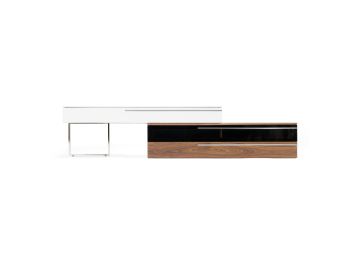 Karlstad - Modern White + Walnut TV Stand