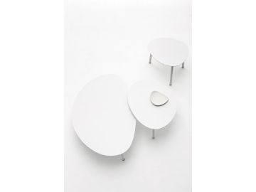 Kasos Outdoor White Coffee Table Set