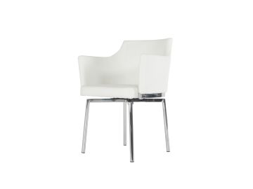 Kaweah Modern White Dining Chair