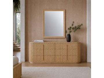 Kayce - Modern Natural Oak Mirror
