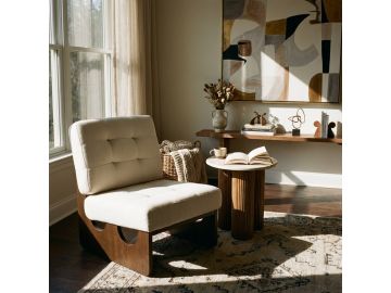 Kaylie - Contemporary Off White Accent Chair