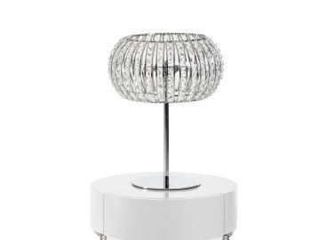 Dorothea Stainless Steel and Crystal Table Lamp