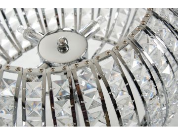 Dorothea Stainless Steel and Crystal Table Lamp