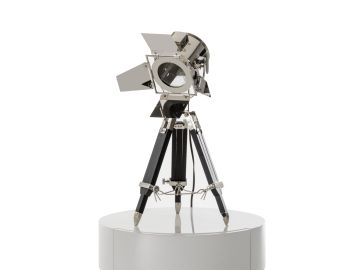Avedon Chrome and Black Table Lamp