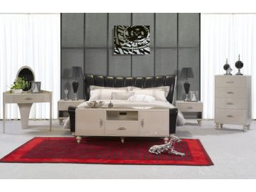 Knight Modern Black Bed