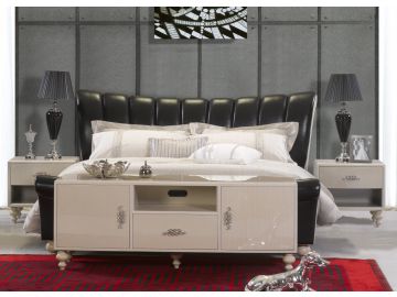Knight Modern Black Bed