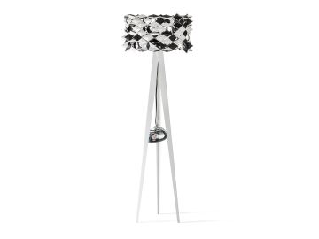 KP701F Black and White Floor Lamp