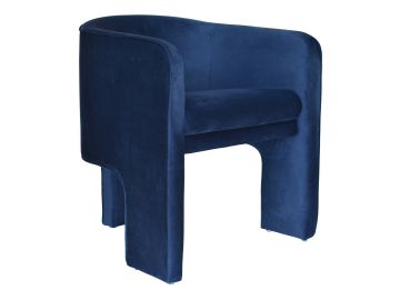 Kyle - Modern Blue Velvet Accent Chair