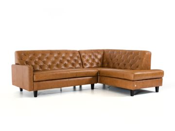 Kyler Modern Brown Leather Sectional Sofa