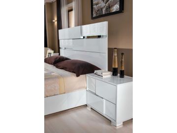 Monza Italian Modern White Bedroom Set