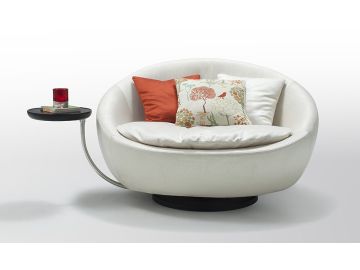 Alba Modern White Leatherette Leisure Chair