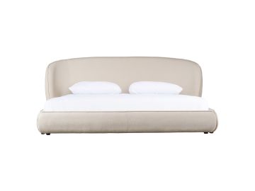 Lambert - Modern Beige Fabric Upholstered Bed