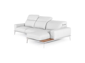 Lamod Italia Villeneuve - Modern White Italian Leather Sectional Sofa