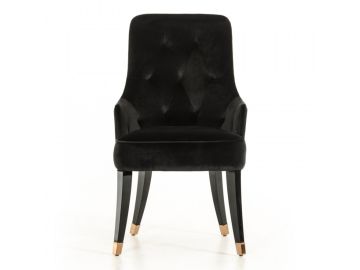Larissa Modern Black Fabric Dining Chair