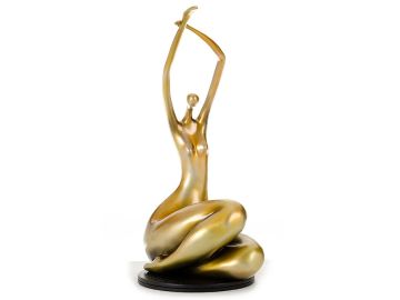 SZ0425 Modern Gold Lass Sculpture
