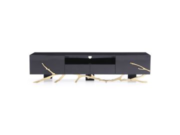 Legend Modern Black & Gold 79" TV Stand