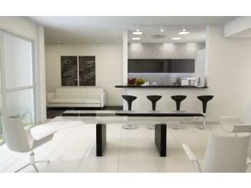 Lisbon Modern Glas Extendable Dining Table
