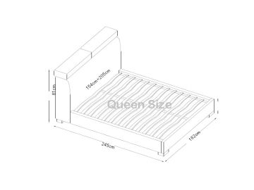 Logan White Leather Bed w/ Storage