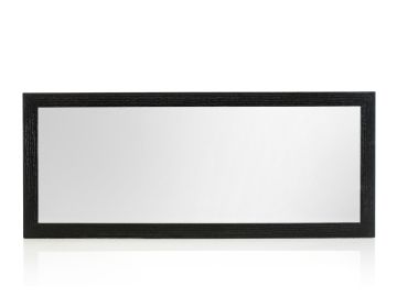 Logan Modern Black Oak Mirror
