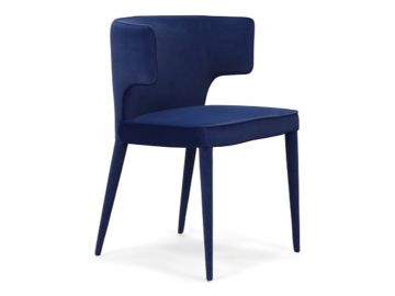 Lucero - Modern Blue Velvet Dining Armchair