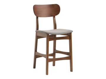 Lynn - Modern Grey & Walnut Counter Chair (Set of 2)