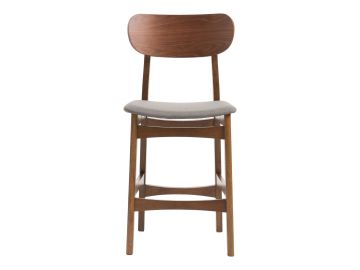 Lynn - Modern Grey & Walnut Counter Chair (Set of 2)
